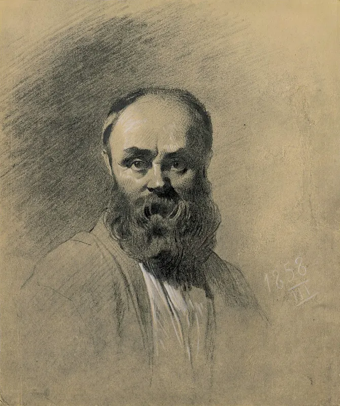 Автопортрет, 1858 рік — після повернення із заслання · суспільне надбання